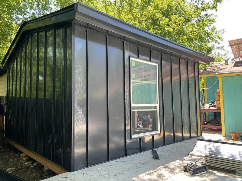 Black standing seam metal wall panels for Metal Roof Installation in Catasauqua